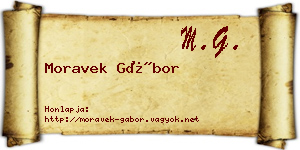 Moravek Gábor névjegykártya